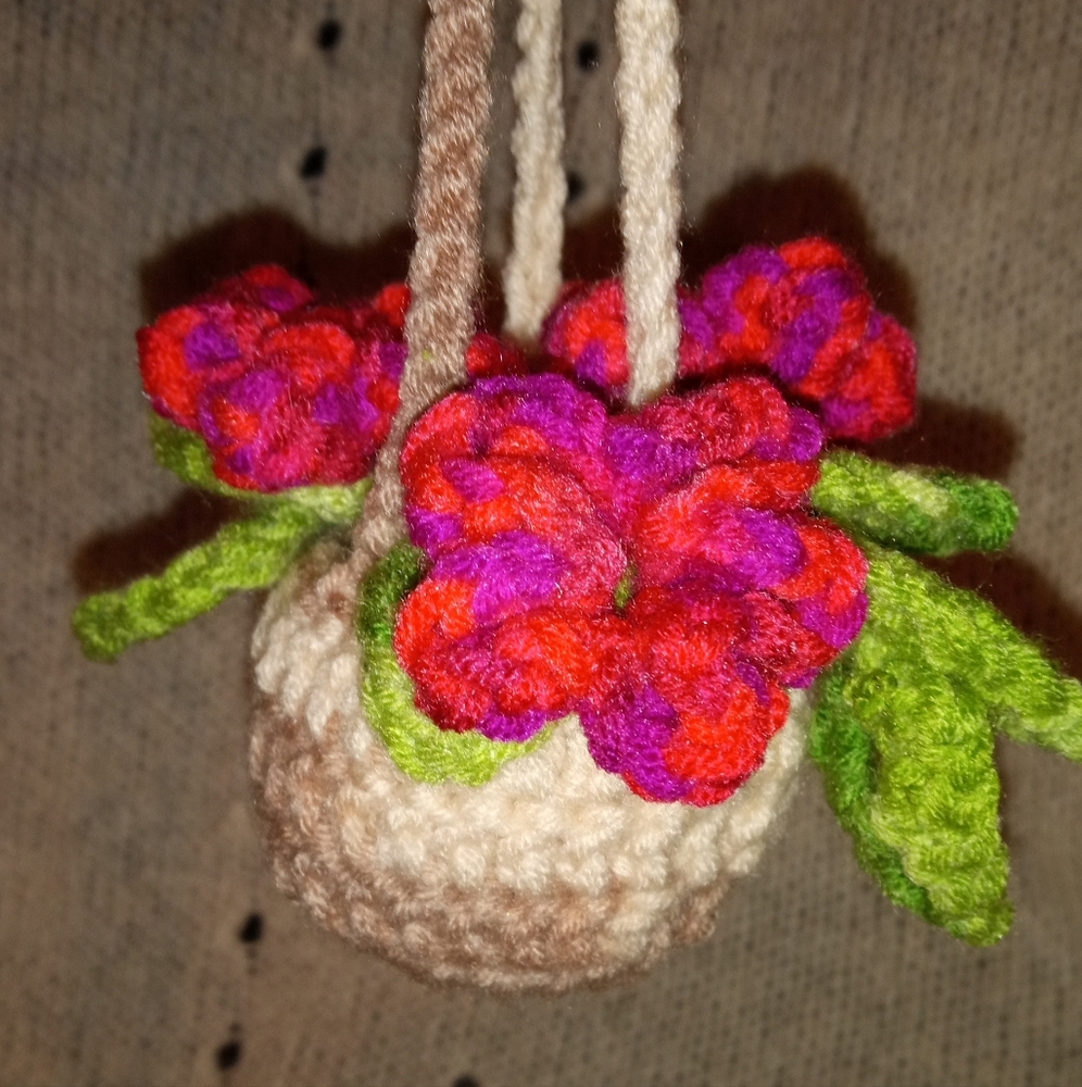 Crochet Floral Hanging Decor